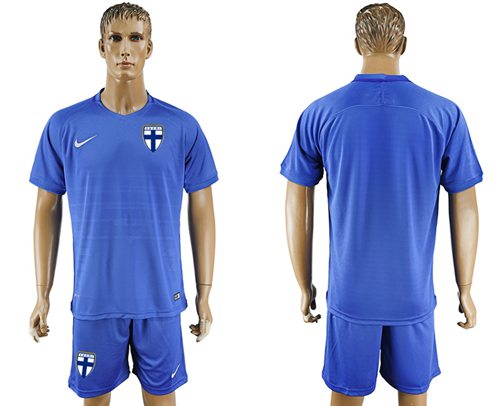 Finland Blank Away Soccer Country Jersey